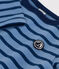 Ikonisches Kinder-Streifenshirt "Marinière" für Mädchen und Jungen blau BEACH/ MEDIEVAL