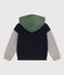 Kinder-Sweatshirt mit Kapuze aus Molton für Jungen blau SMOKING/weiss MULTICO