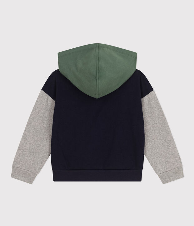 Kinder-Sweatshirt mit Kapuze aus Molton f&uuml;r Jungen blau/vielfarbig