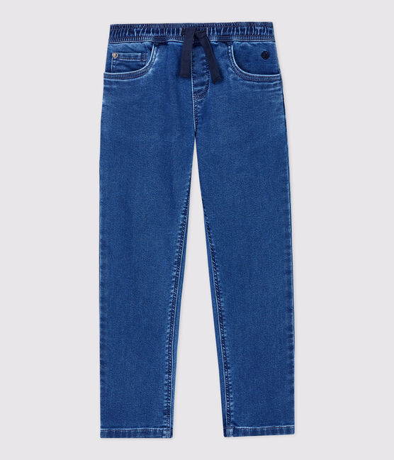 Kinder-Jeanshose aus Bio-Baumwolle in Regular Fit Passform für Jungen blau DENIM BLEU DELAVE