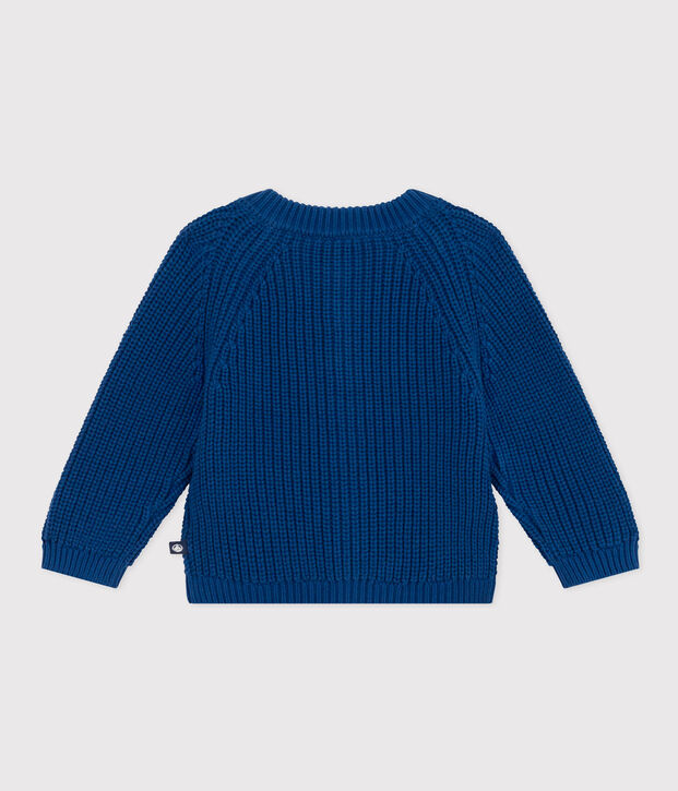 Baby-Cardigan aus Baumwollstrick blau