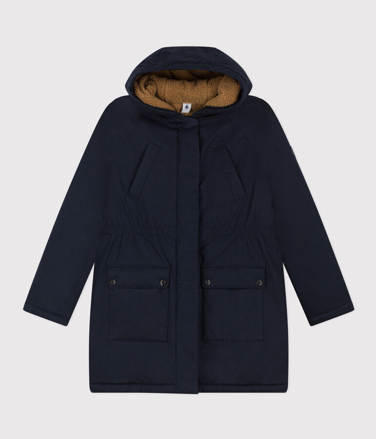 Damenparka mit Sherpafutter. blau SMOKING