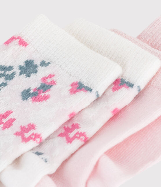 2er-Set Baby-Socken aus Baumwolle mit Blumenmuster variante 1
