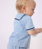 2-teiliges Baby-Set aus Chambray, T-Shirt mit Matrosenkragen blau