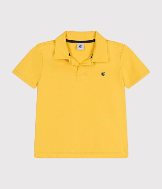 Kurzärmeliges Jungen-Poloshirt aus Baumwolle gelb NECTAR