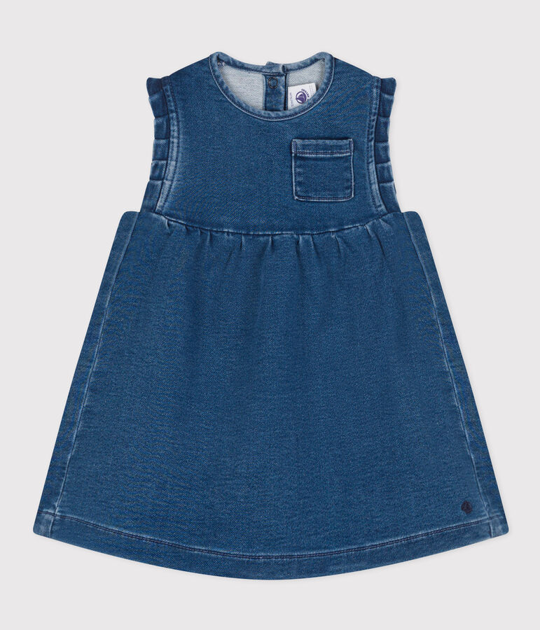 Babykleid aus umweltvertr&auml;glichem Denim blau