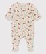 Baby-Strampler aus Bio-Nicki mit Muster