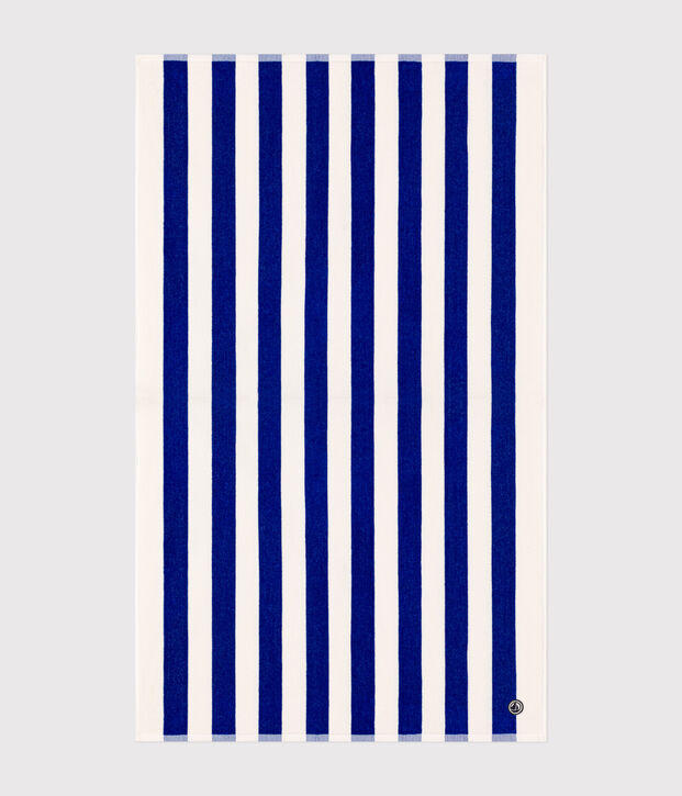 GESTREIFTES FROTTEE-STRANDTUCH vielfarbig