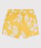 Baby-Shorts aus Popeline mit Hawaii-Print gelb ORGE/weiss MARSHMALLOW