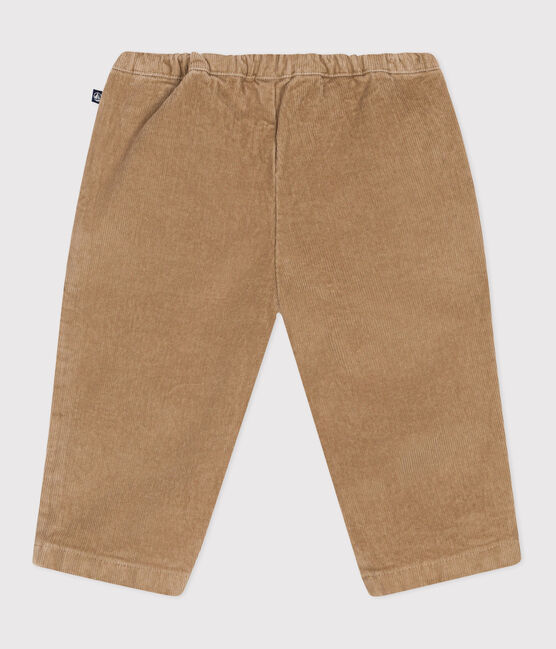 Baby-Hose aus einfarbigem Fein-Cord beige ROCHE CLAIR