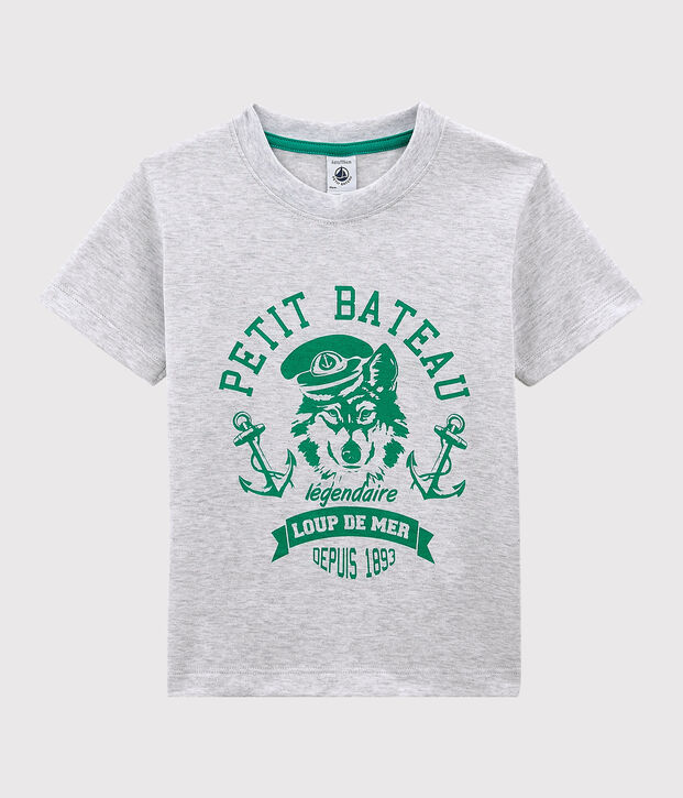 Kurz&auml;rmeliges Kinder-T-Shirt aus Jersey f&uuml;r Jungen grau