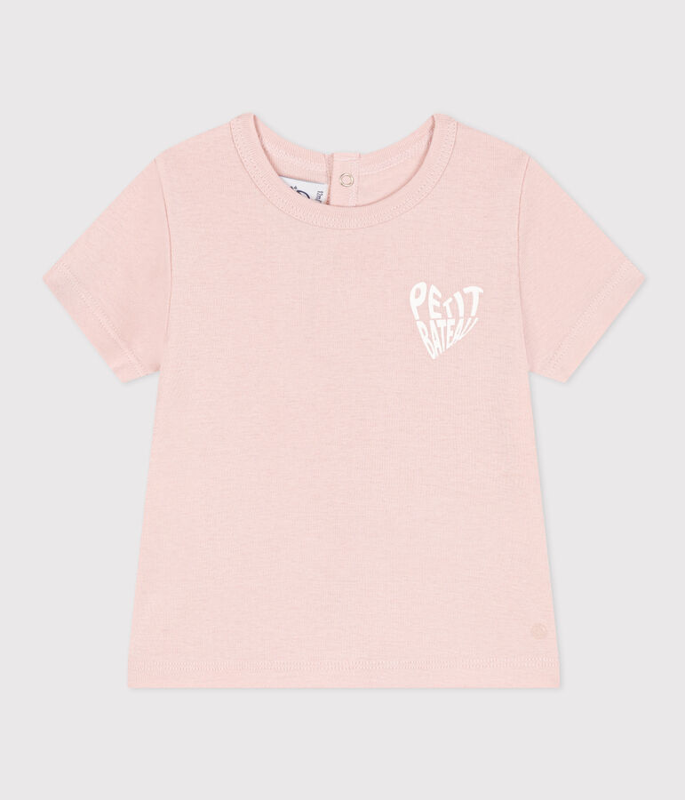 Kurz&auml;rmeliges Baby-T-Shirt aus Baumwolle rosa