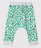Baby-Hose aus gemustertem Rippstrick für Jungen weiss MARSHMALLOW/weiss MULTICO