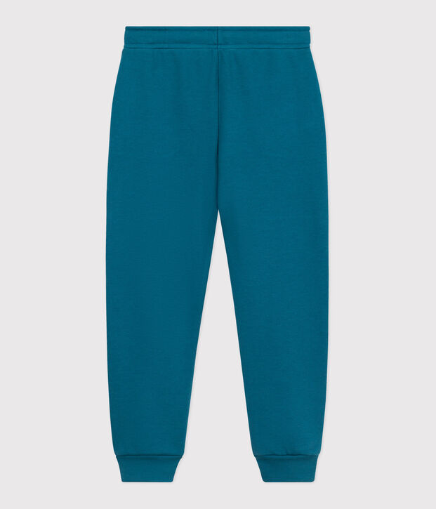 Kinder-Jogginghose aus einfarbiger Baumwolle gr&uuml;n