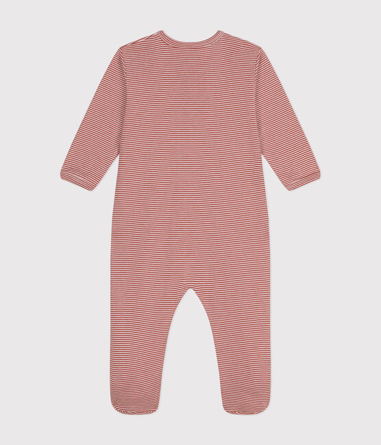 Gestreifter Baby-Strampler aus Baumwolle FAMEUX/ MARSHMALLOW