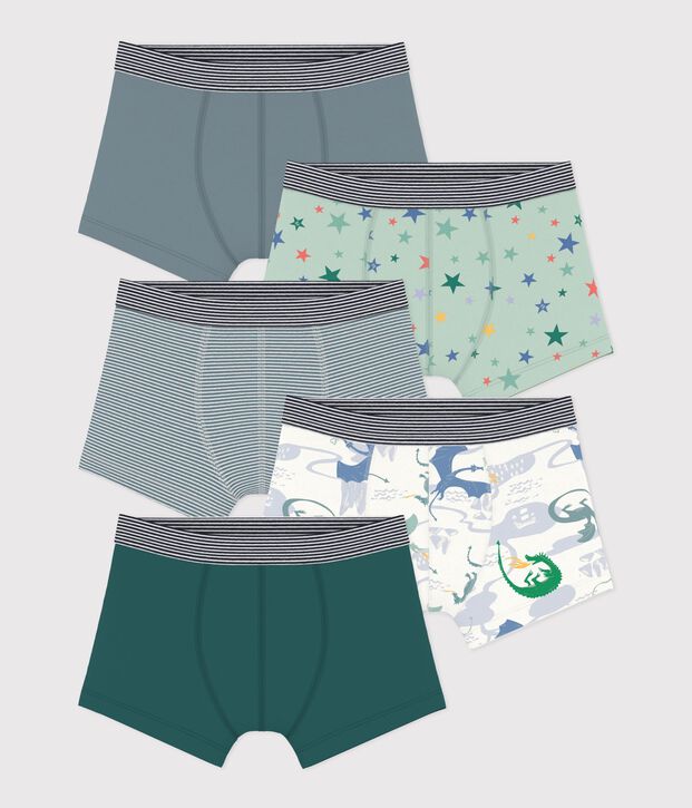 Set Kinder-Boxershorts aus bedruckter Baumwolle vielfarbig