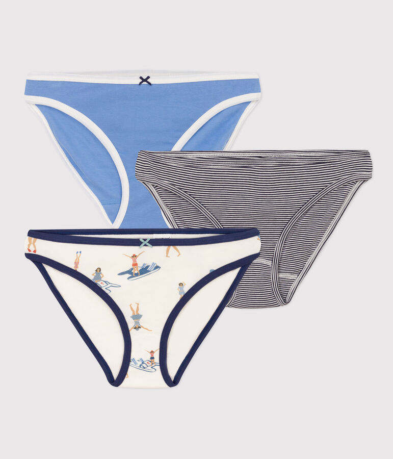 3er-Set Slips aus Baumwolle f&uuml;r Damen vielfarbig