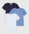 Set kurz&auml;rmelige Kinder-T-Shirts aus einfarbiger Baumwolle vielfarbig