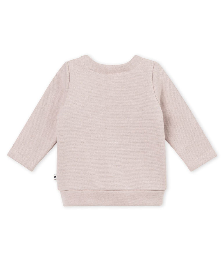 Glitzernder Baby M&auml;dchenCardigan aus Molton rosa/gelb