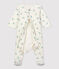 Baby-Bodyjama aus Bio-Baumwolle weiss MARSHMALLOW/ HERBIER