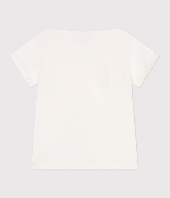 Kurzärmeliges Kinder T-Shirt aus Baumwolle mit Herzmotiv weiss MARSHMALLOW