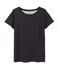 Meliertes Damen-Maxishirt aus extrafeinem, gedoppeltem Jersey grau CITY CHINE