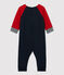 Baby-Overall aus Molton. blau SMOKING/rot TERKUIT