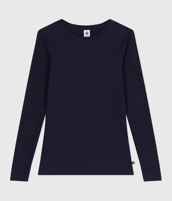 Langärmeliges Damen-T-Shirt L’Iconique aus Baumwolle blau SMOKING