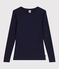 Langärmeliges Damen-T-Shirt L’Iconique aus Baumwolle blau SMOKING