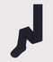 Einfarbige Kinder-Strumpfhose aus Baumwolljersey blau SMOKING