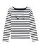 Mädchen Streifenshirt aus Jersey weiss MARSHMALLOW/blau SMOKING