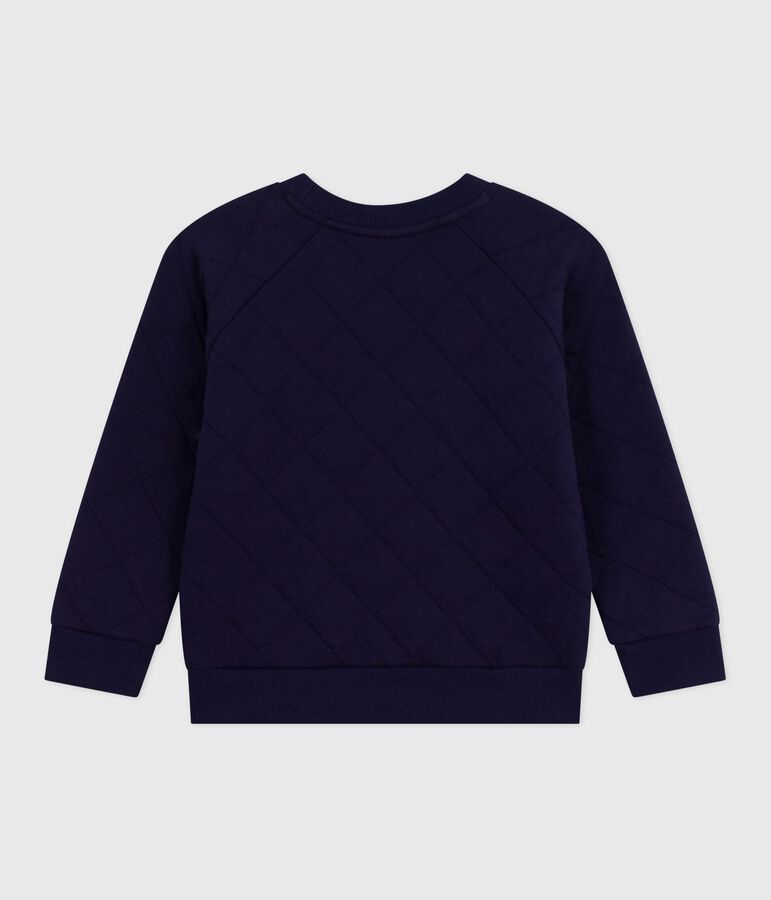 Kinder-Sweatshirt aus einfarbiger Baumwolle blau