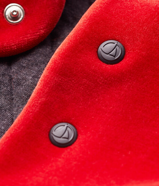 Ärmellose Baby-Strickjacke für Jungen rot TERKUIT