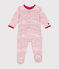 Strampler aus Nicki für Babys weiss ECUME/ CORRIDA