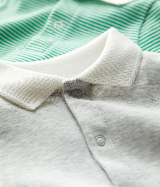 2er-Set Baby-Bodys aus Bio-Baumwolle mit Polokragen variante 1