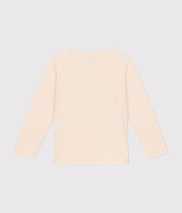 Lang&auml;rmeliges Kinder-T-Shirt aus feinem Jersey f&uuml;r Jungen naturfarben