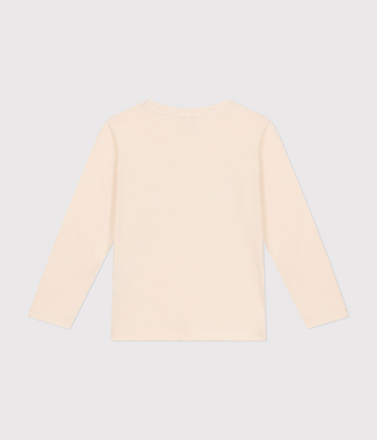 Lang&auml;rmeliges Kinder-T-Shirt aus feinem Jersey f&uuml;r Jungen naturfarben