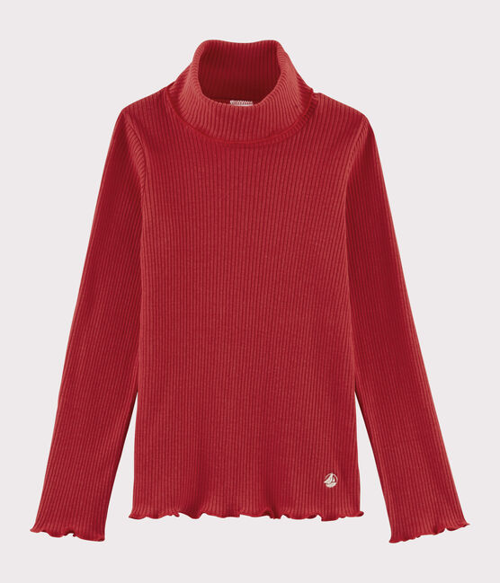 Kinder-Rollkragenshirt für Mädchen rot TERKUIT