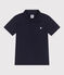 Kurzärmeliges Kinder-Poloshirt aus einfarbiger Baumwolle  blau SMOKING