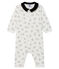 Baby-Strampler ohne Füße aus Rippstrick für Jungen weiss MARSHMALLOW/ MULTICO CN