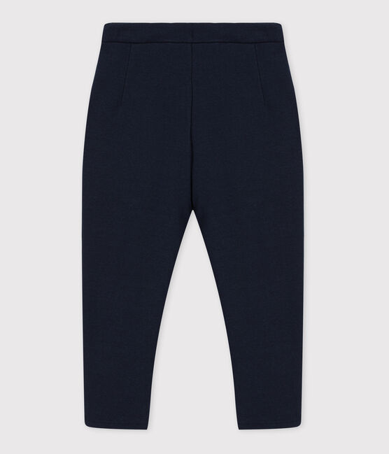 Warme Kinderhose aus Molton blau SMOKING
