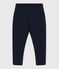 Warme Kinderhose aus Molton blau SMOKING