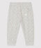 Baby-Hose aus Molton. grau BELUGA/weiss MULTICO