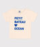 Kurzärmeliges Baby-T-Shirt aus Jersey mit Motiv naturfarben AVALANCHE