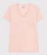 Damen-T-Shirt LE DROIT aus Baumwolle mit V-Ausschnitt