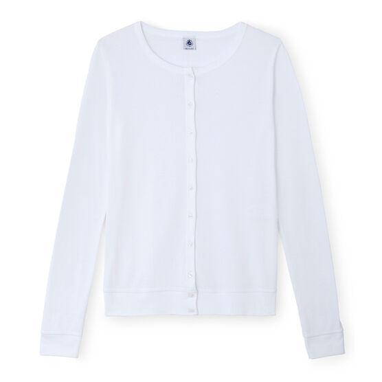 Damen-Cardigan weiss ECUME