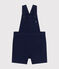 Kurze Baby-Latzhose aus Serge blau MEDIEVAL