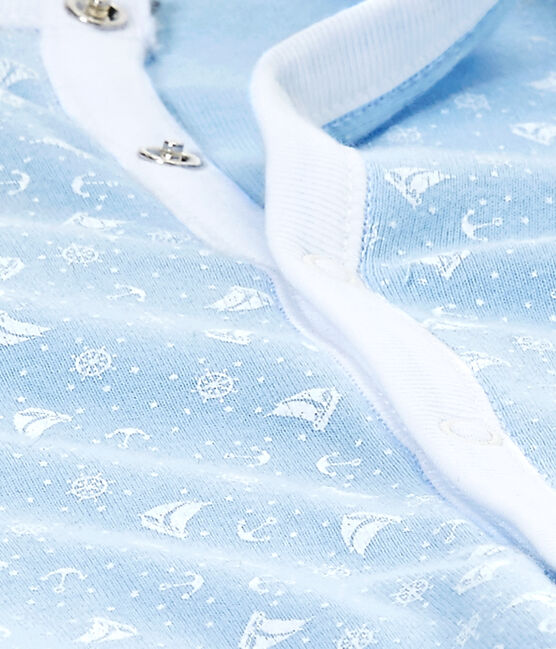 Unisex-Baby-Overall mit 2-in-1-Effekt blau TOUDOU/weiss ECUME