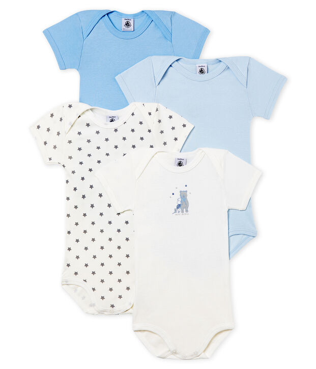 4er-Set kurz&auml;rmelige Baby-Bodys f&uuml;r babyjungen vielfarbig