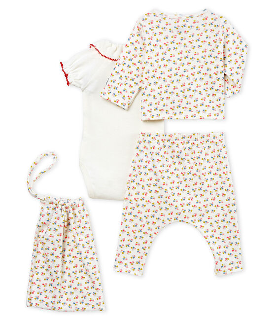 4-Teiliges gemustertes baby-set für mädchen variante 1